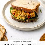 10 Minute Curry Chickpea Salad vegan & gluten free!