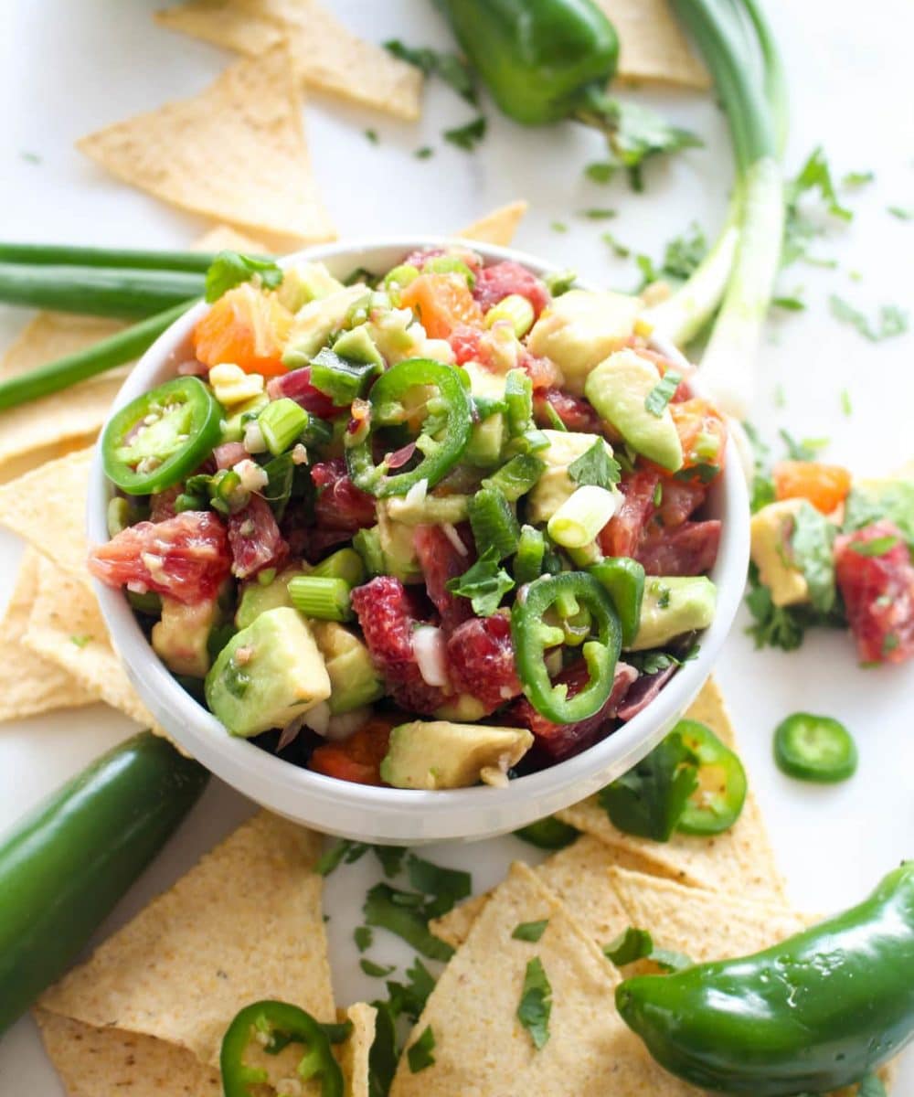 An exciting spin on salsa! Rich flavors of blood orange and creamy avocado make for one killer salsa recipe.