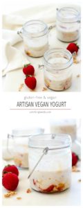 A homemade greek style vegan yogurt that is so thick and creamy!