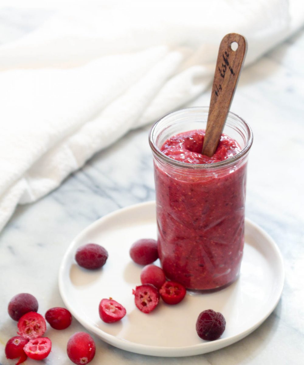 This easy 4 ingredient recipe for Cranberry Maple Mustard was made in condiment heaven. | Catching Seeds