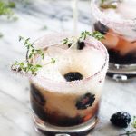 This Blackberry Kombucha Vodka Smash is a light and refreshing cocktail recipe for summer nights! This low sugar drink is made healthier with kombucha. | CatchingSeeds.com