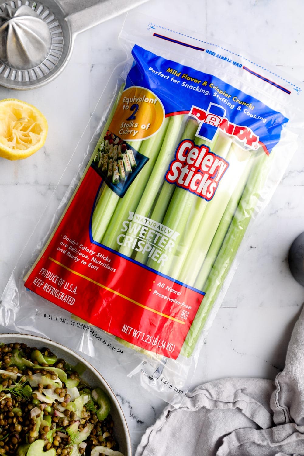 A package of celery.